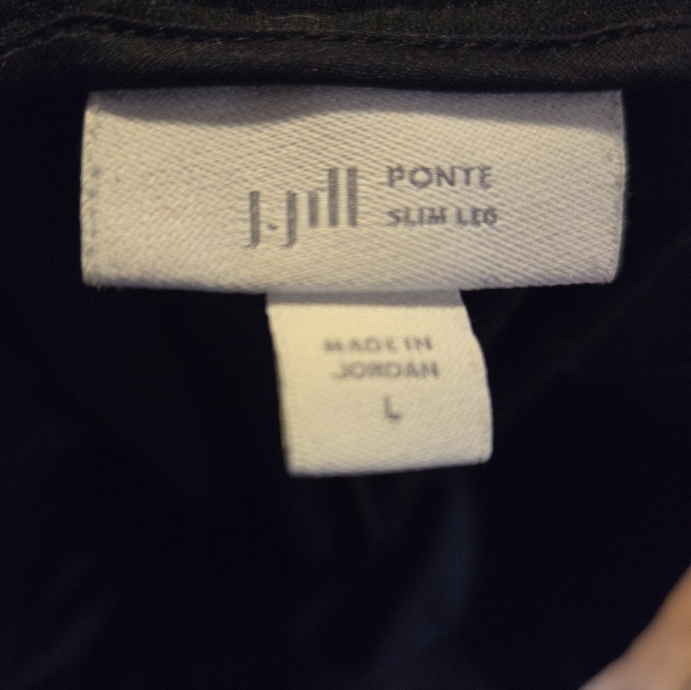 J Jill Slim Straight Ponte Pants Sz Large - Picture 3 of 4